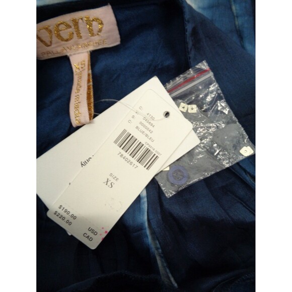 Verb by Pallavi Singhee Anthropologie Mini Dress Size XS Blue Tie Dye New - Picture 13 of 13